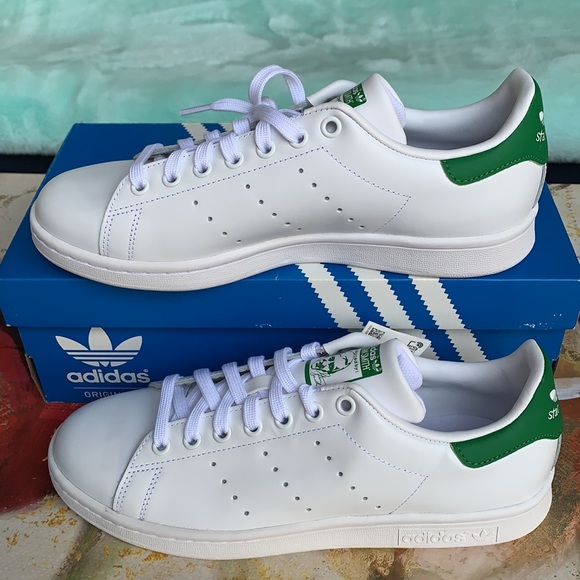 ADIDAS STAN SMITH MENS FTWWHT/FTWWHT/GREEN - Picture 5 of 16